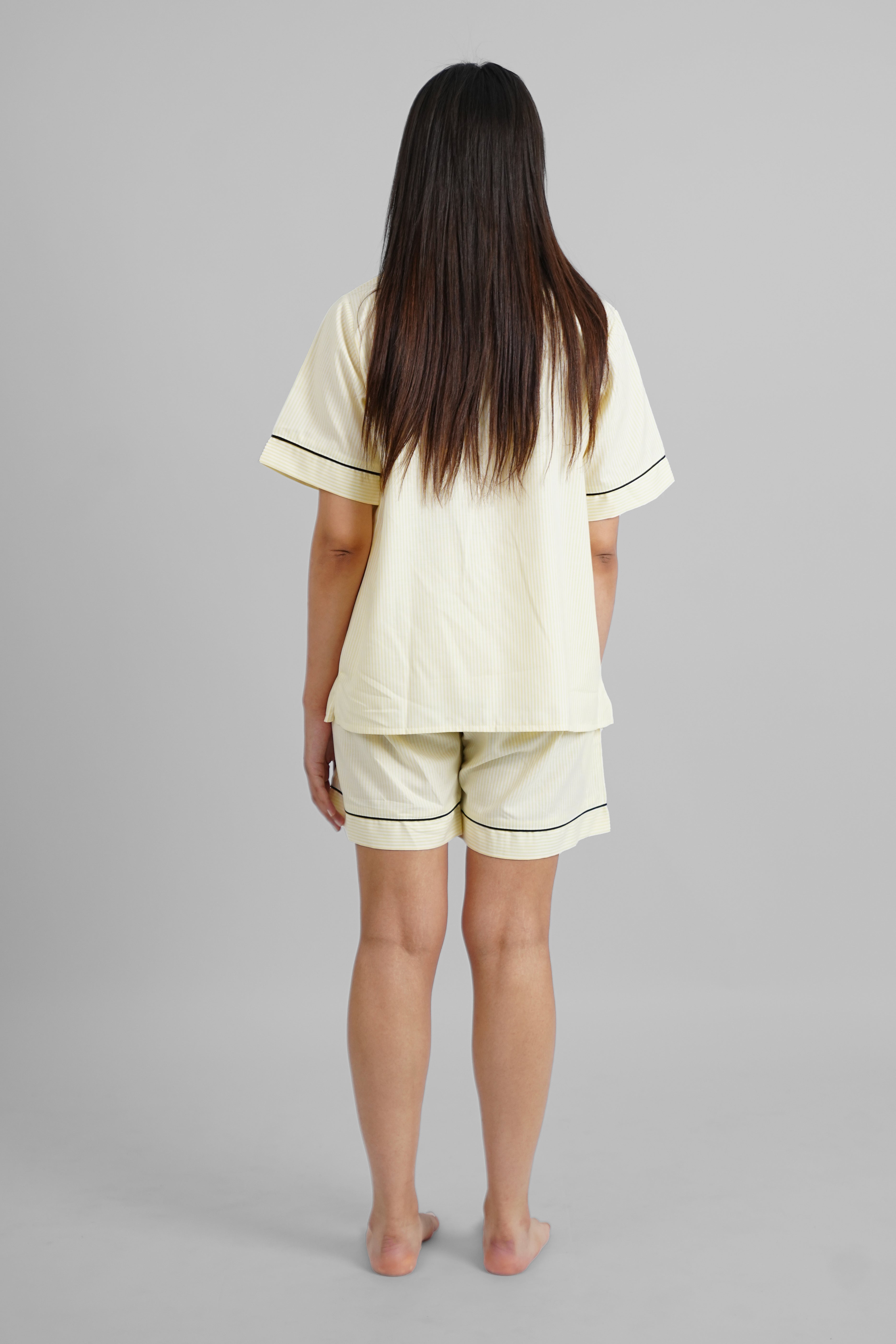 Yellow Striped Plaid PJs