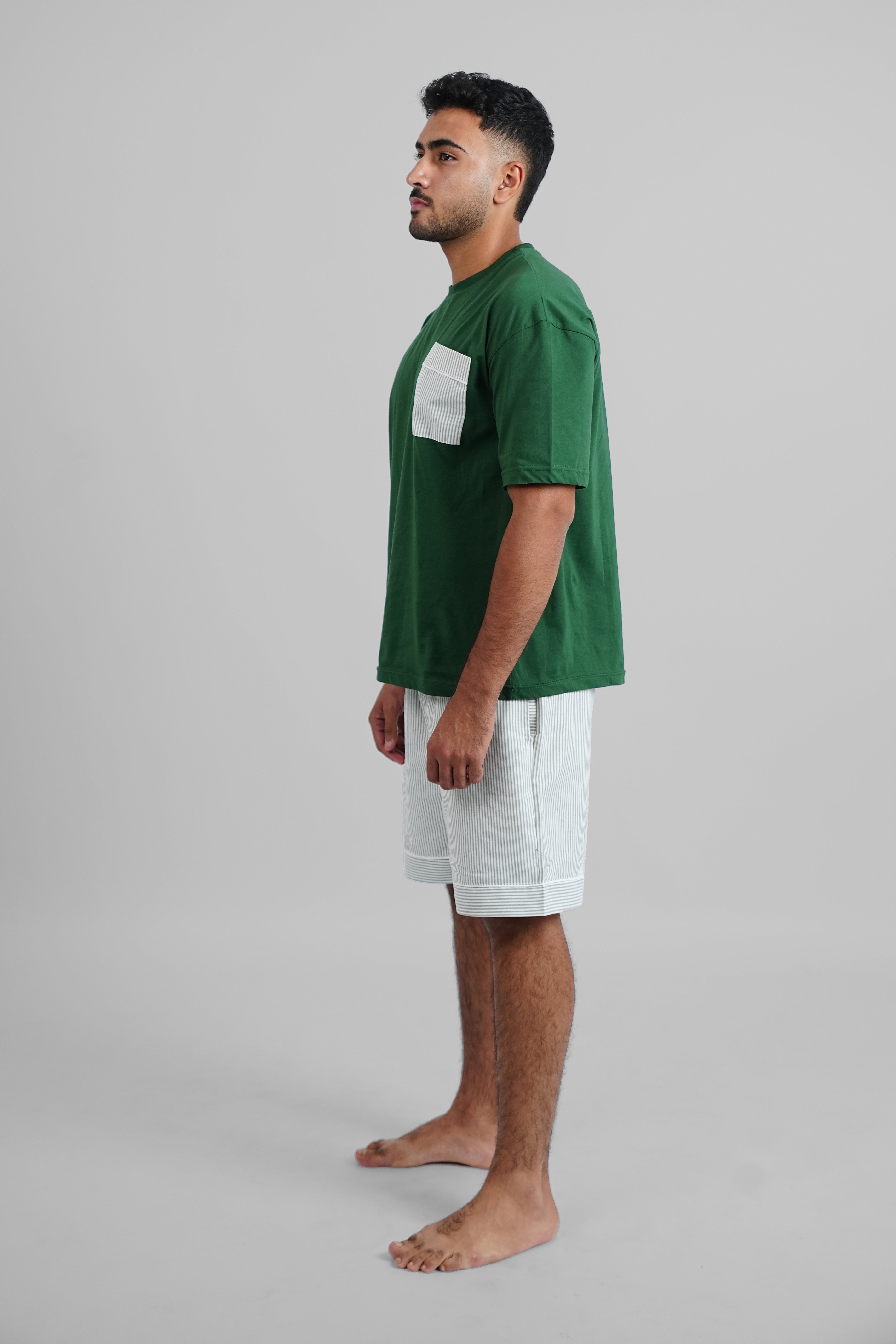 Green Striped Plaid PJs