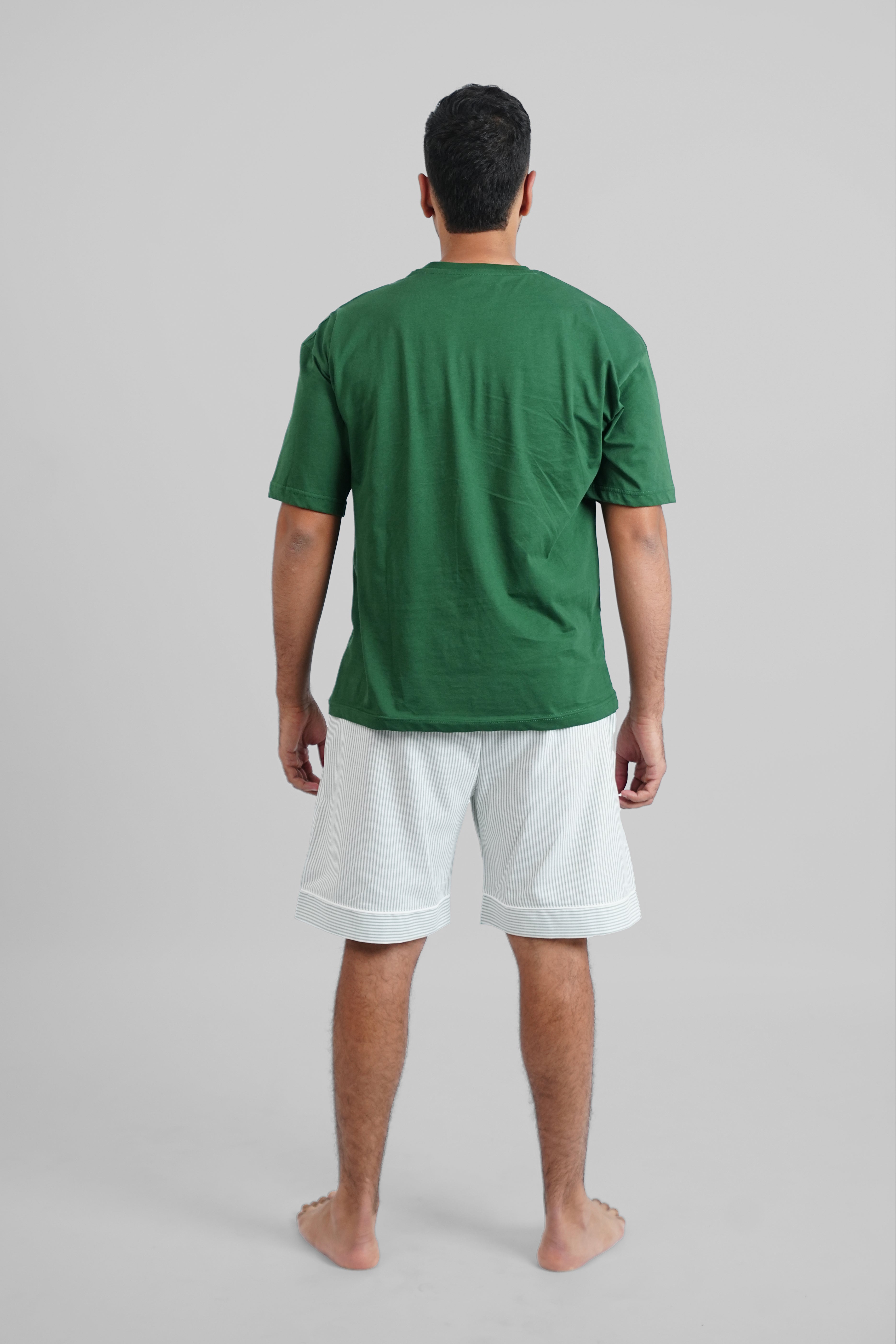 Green Striped Plaid PJs