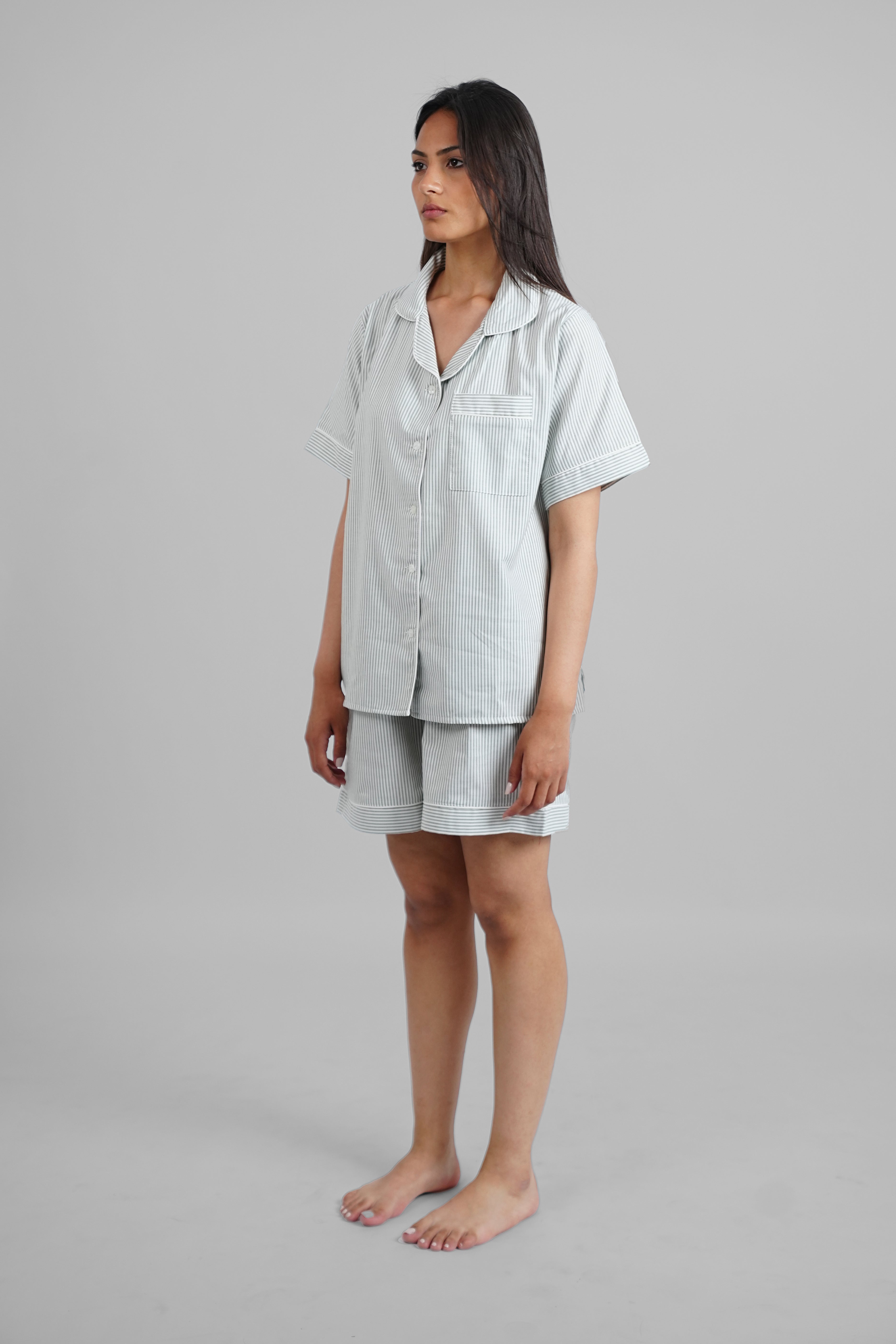 Green Striped Plaid PJs