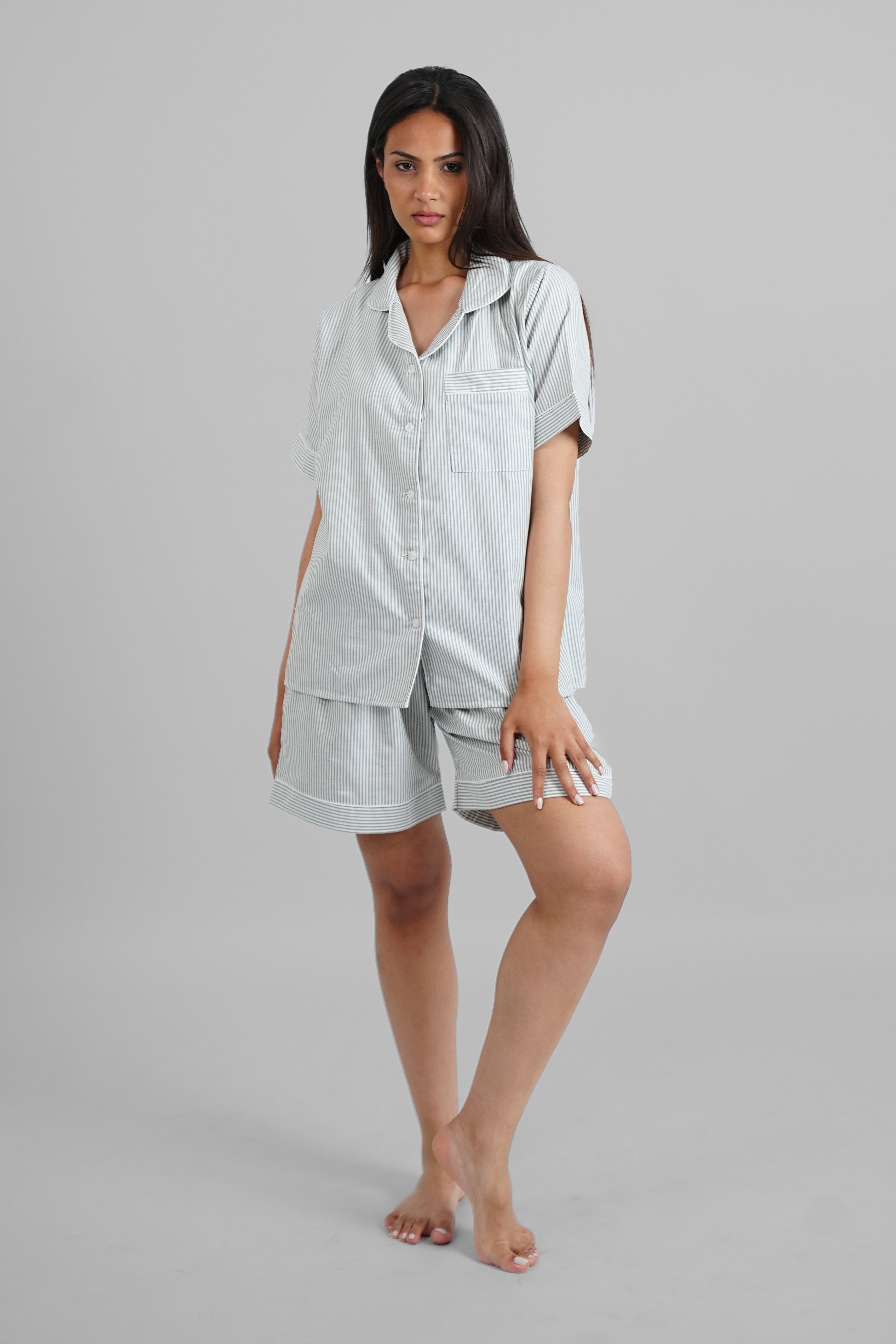 Green Striped Plaid PJs