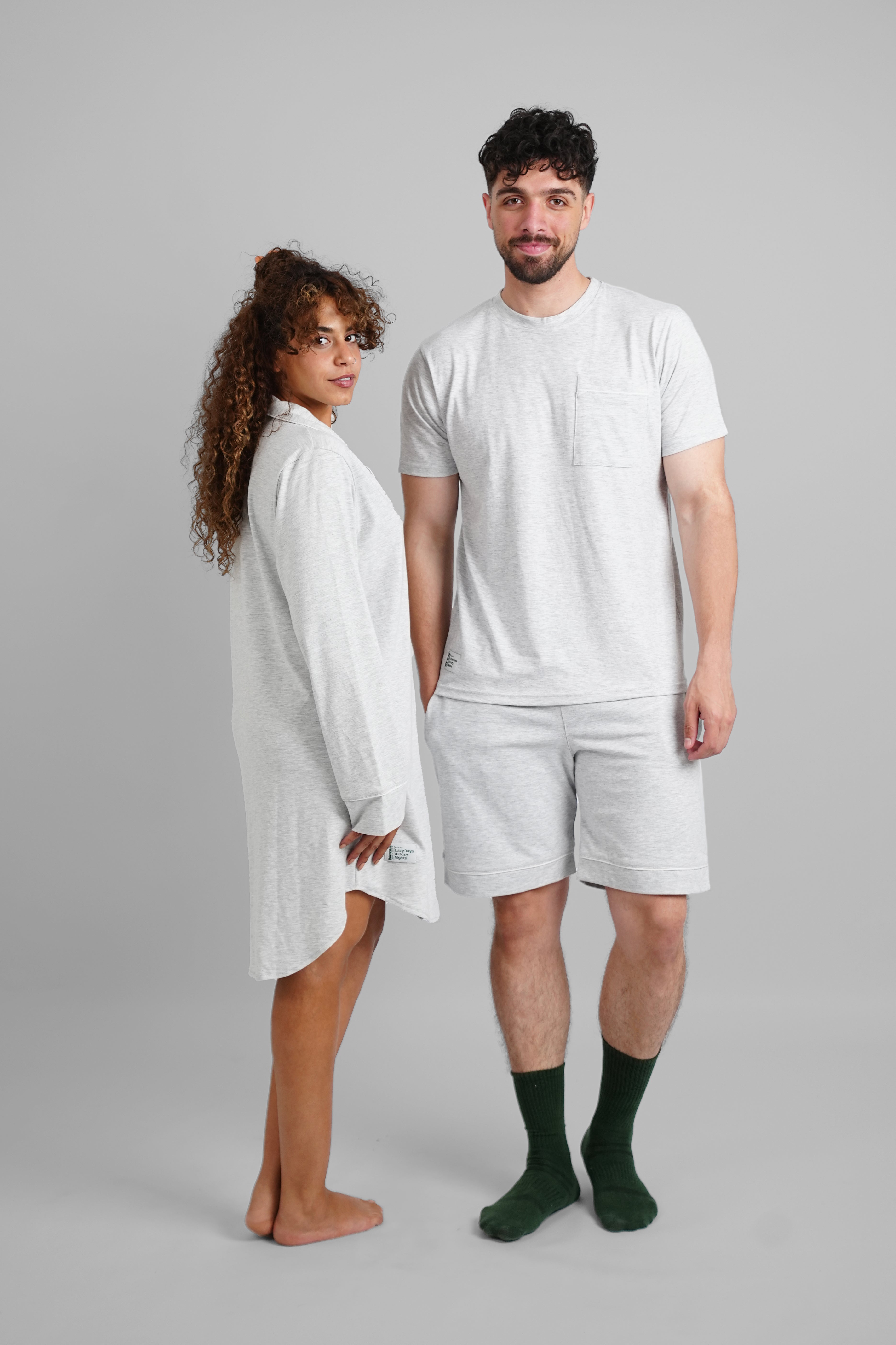 Grey Basic Night Shirt