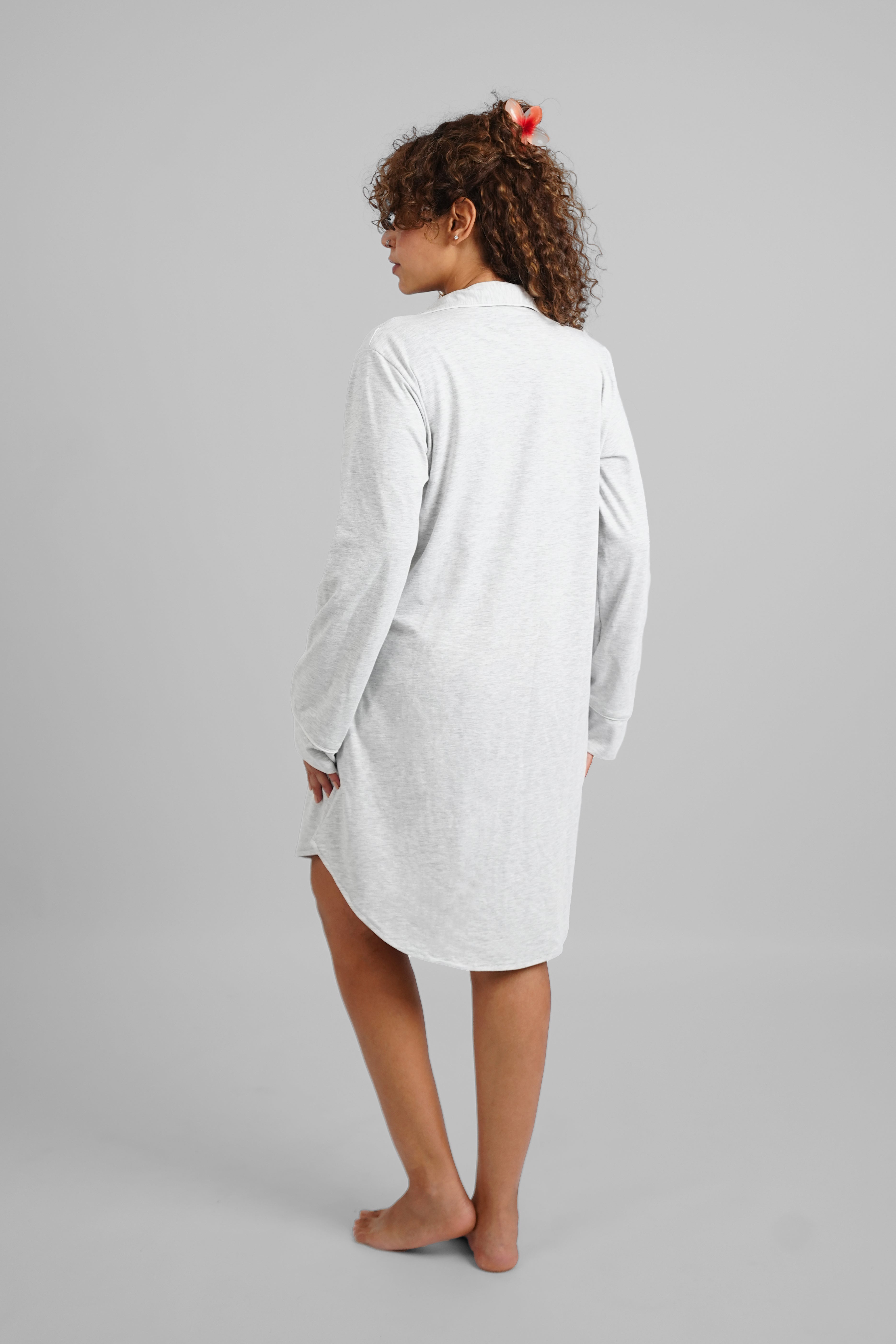 Grey Basic Night Shirt
