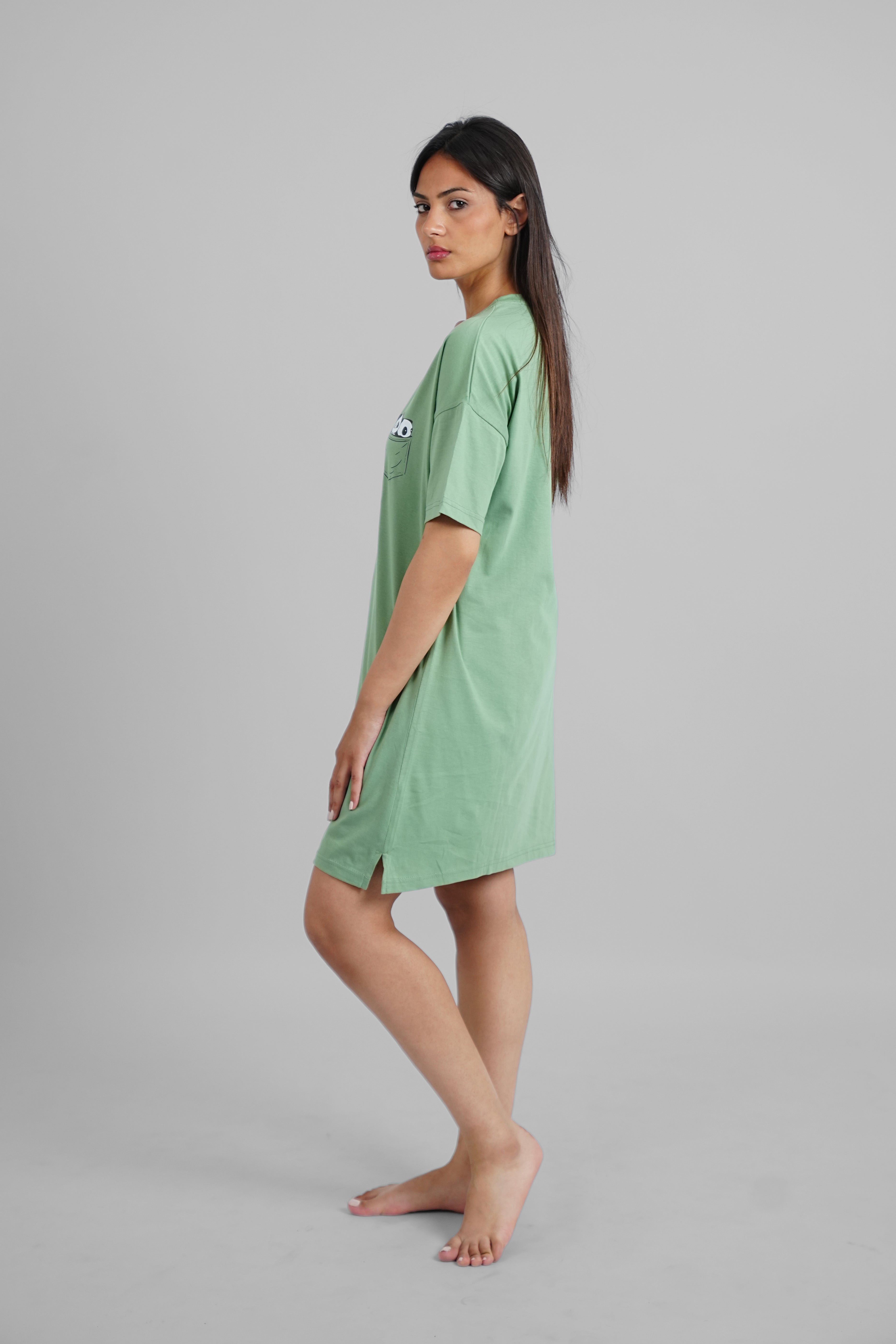 Panda Printed Night Shirt