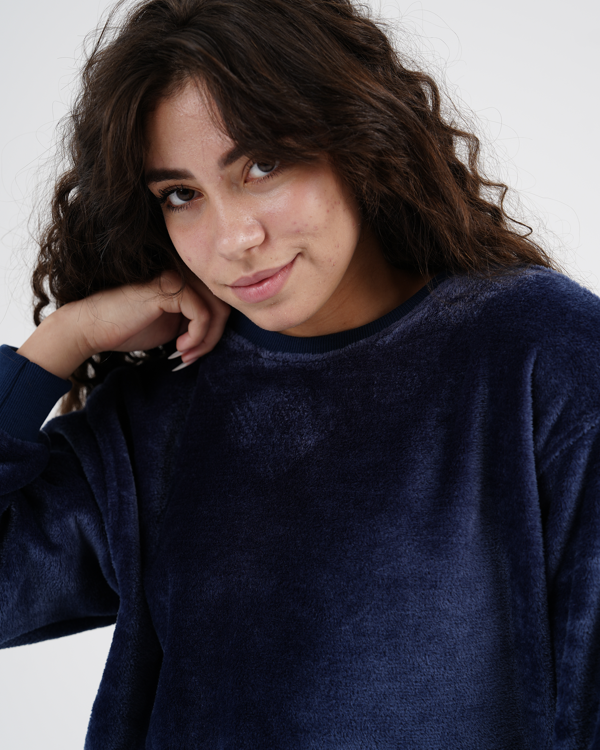 Navy Plush Plaid PJs