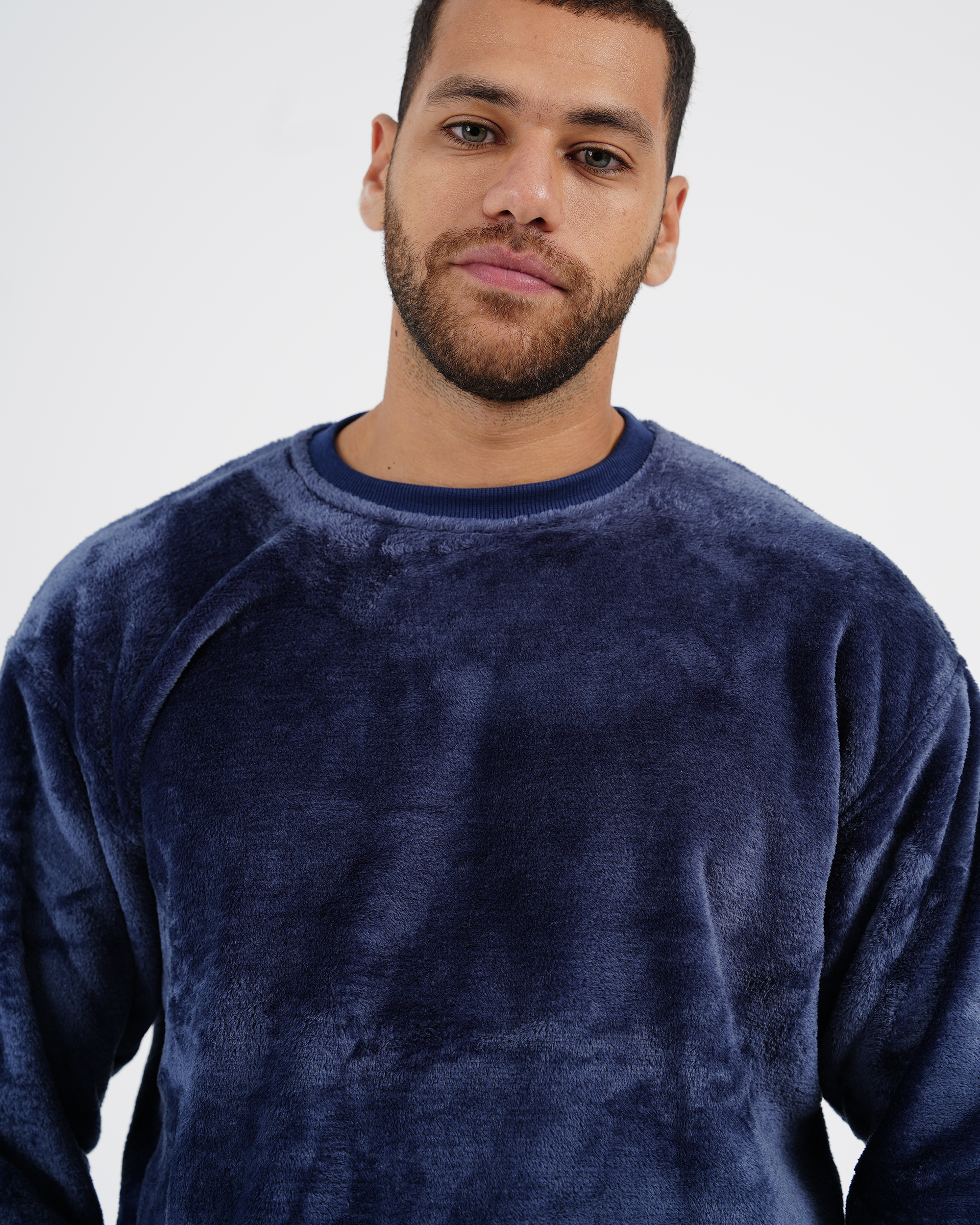 Navy Plush Plaid PJs